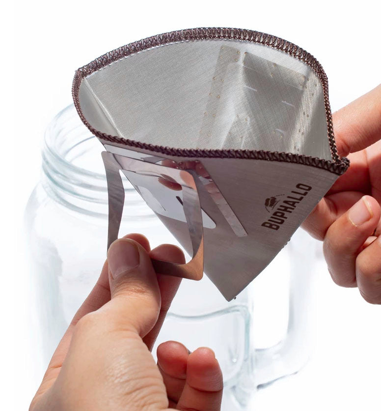 Buphallo Stainless Steel Pocket Circle Cone Drip Filter #2