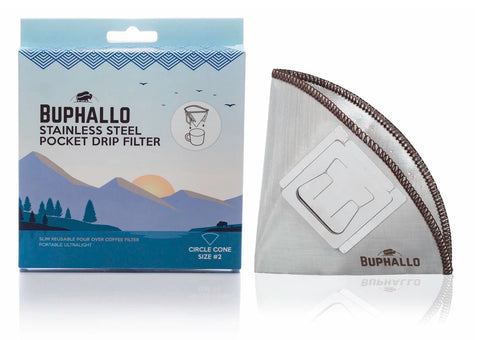 Buphallo Stainless Steel Pocket Circle Cone Drip Filter #2